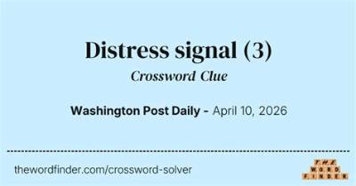 Shepparton News the National Distress Signal Crossword Clue Puzzle Answer with 6 Letters