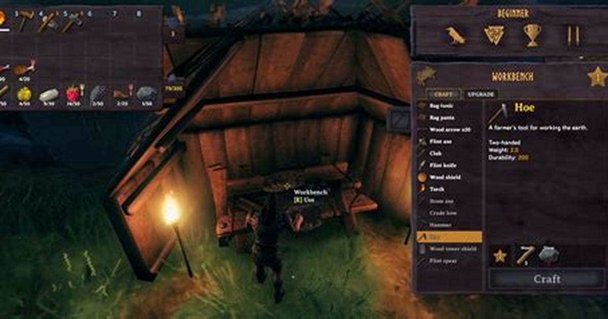 Valheim: How to Build | Workbench, Wooden Hammer, Recipes and More