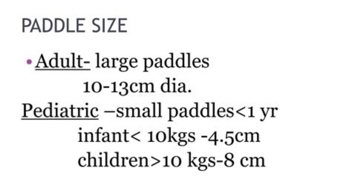 What Age Are Pediatric Paddles for?
