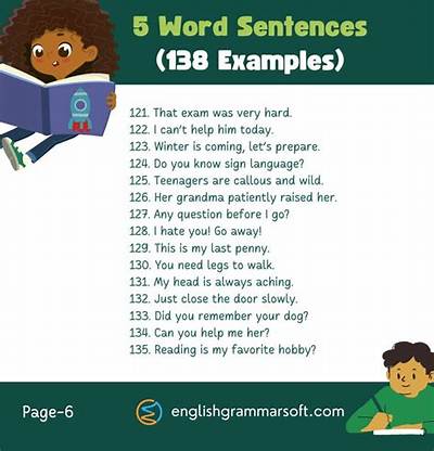 What Are Sentences 5 Examples