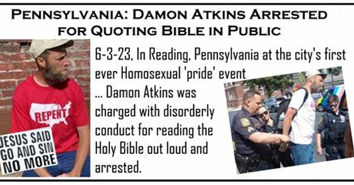 What Did Damon Atkins Do? Pennsylvania Man Arrested as Viral Video Shows Him Quoting Bible at a Pride Event