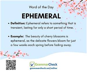 What Does Ephemeral Mean