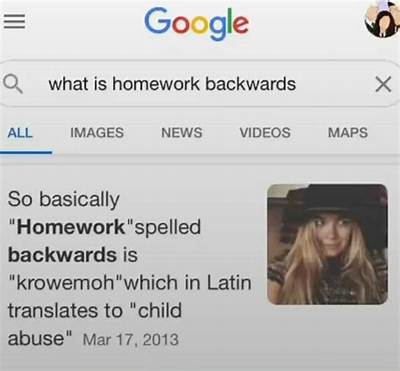 What Does “Homework Spelled Backwards” Mean? Krowemoh Meaning in Latin