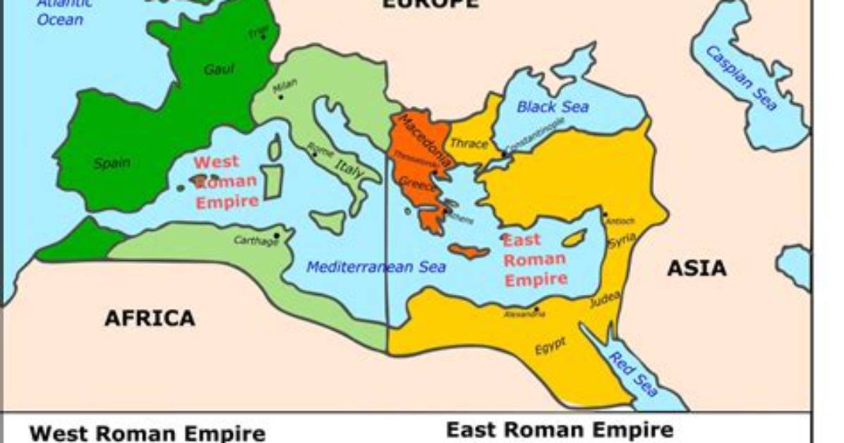 When Did the Western Roman Empire Split?