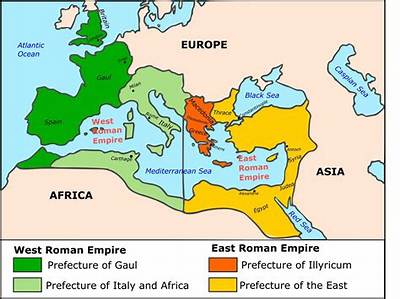 When Did the Western Roman Empire Split?