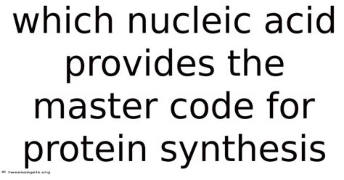 Which Nucleic Acid Provides the Master Code for Proteins Synthesis?